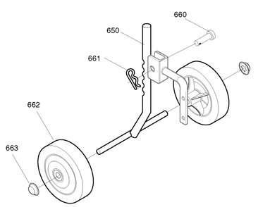 Wheel Assembly Diagram and Parts List for 11052X92NA 2003 Briggs and Stratton Cultivator